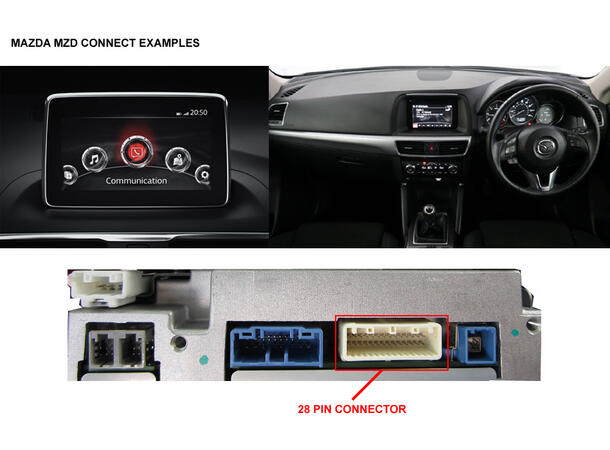 InCarTec Ryggekamera interface Mazda (2014 -->) m/7" MZD