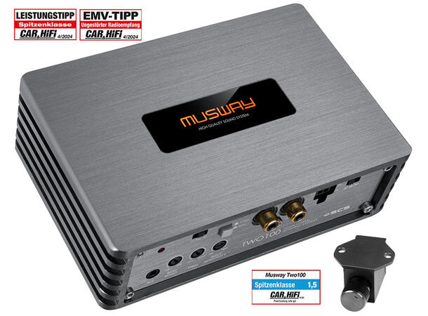 Musway kompakt forsterker 2x200W max Digital 2-kanals forsterker