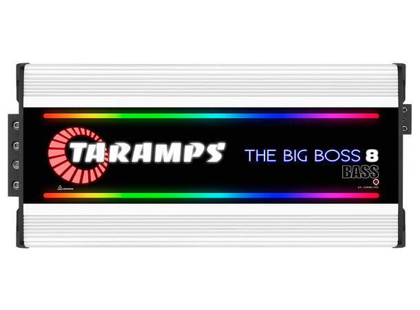 Taramps Bilforsterker 1x8000W 0,5~2ohm 0,5~2 ohm Hvit utførelse / RGB