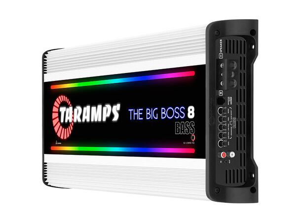 Taramps Bilforsterker 1x8000W 0,5~2ohm 0,5~2 ohm Hvit utførelse / RGB