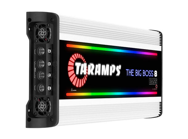 Taramps Bilforsterker 1x8000W 0,5~2ohm 0,5~2 ohm Hvit utførelse / RGB