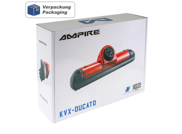 Ampire Ryggekamera (Bremselys) (CVBS) Ducato/Boxer/Jumper (2006 -->) 
