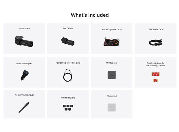 BlackVue Dashbordkamera 2 kanals 64GB WiFi, GPS, Full HD, 60 b/s