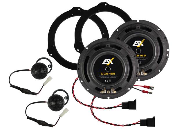 ESX 6,5"  komponentsett 90/180W Fiat, Citroen, Peugeot, Ford