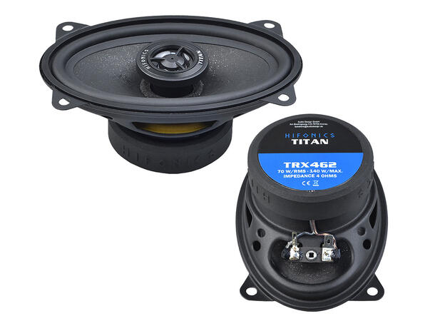 HiFonics TITAN 4x6" 2-veis koaxial 10x15 cm (4x6") 2-veis koaksial