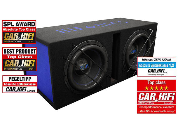 HiFonics ZSPL12DUAL 2x12" Basskasse 2x12" Bassreflekskasse