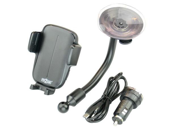 KRAM Fix2Car trådløs lader Universal (15w), 61-86mm bredde