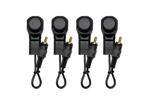 Ampire parkeringshjelp 4-veis Matt svart, sensormontering bakfra 