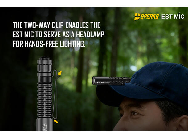 Speras EST MICRO lommelykt 700lm / 138 meter kastelengde 