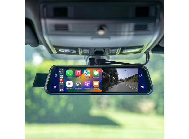 Ampire Apple Carplay/Android Auto 9" sladrespeil