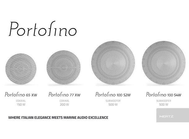 Hertz Marine PORTOFINO 65 XW, 6½" koax Vegg/tak montering,Sprutsikker IP65,150W 