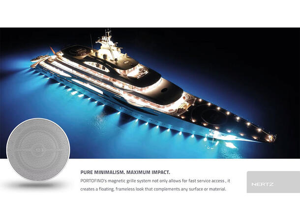 Hertz Marine PORTOFINO 65 XW, 6½" koax Vegg/tak montering,Sprutsikker IP65,150W 
