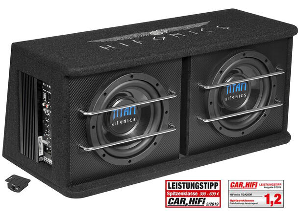 HiFonics TITAN TDA200R Aktiv 2x8" 2x8" Aktiv Bassreflekskasse