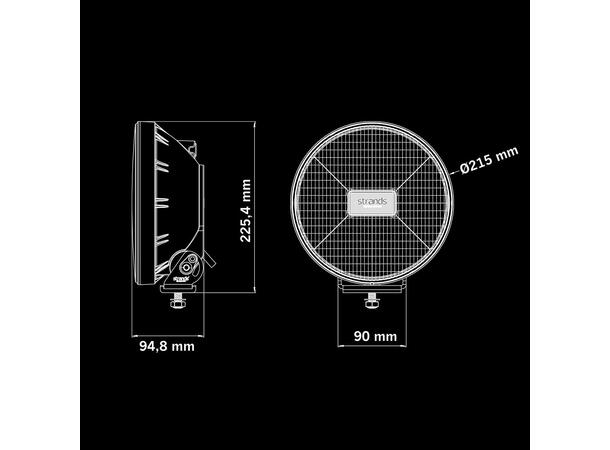 Strands IZE LED OLD SCHOOL, 9" LED ekstralys, 172 Watt, 12.000 Lumen