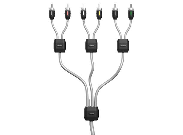 HERTZ Marine  RCA 6-kanals, 4 meter IP67 marinegraderte RCA kabler 