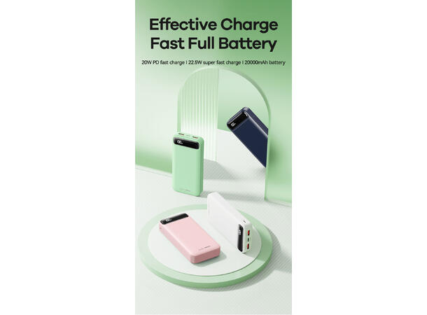 ConnectED powebank 20.000mAh Rask og kraftig