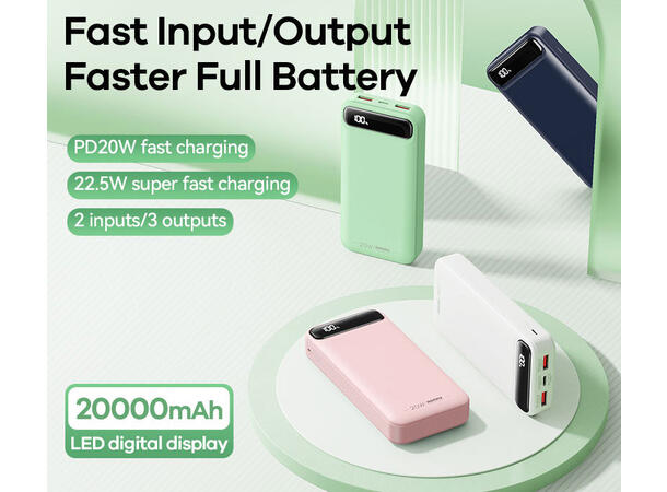 ConnectED powebank 20.000mAh Rask og kraftig