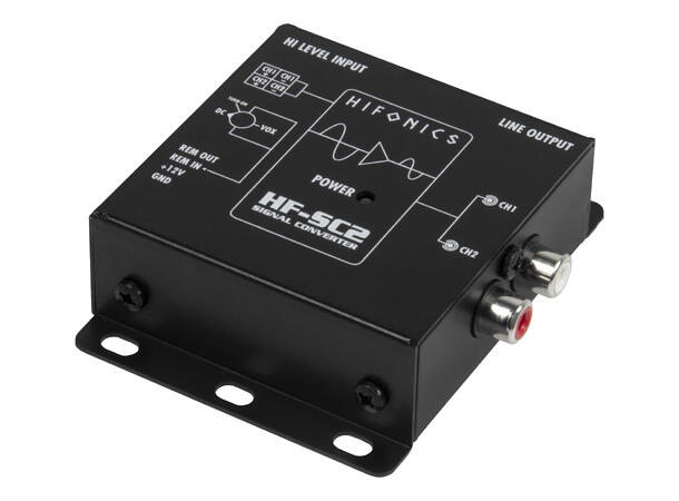 HiFonics HF-SC2-ISO høy-lav nivå adapter 2-kanals. ISO-tilkobling
