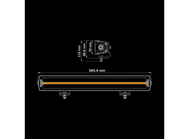 Strands Siberia XPA DR LED-bar 22" Amber Dobbel radet LED-bar på 22", 13050 Lumen