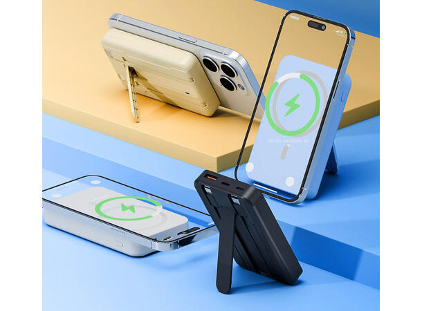 ConnectED powebank 10.000mAh Trådløs m Type-C og Lightning kabel