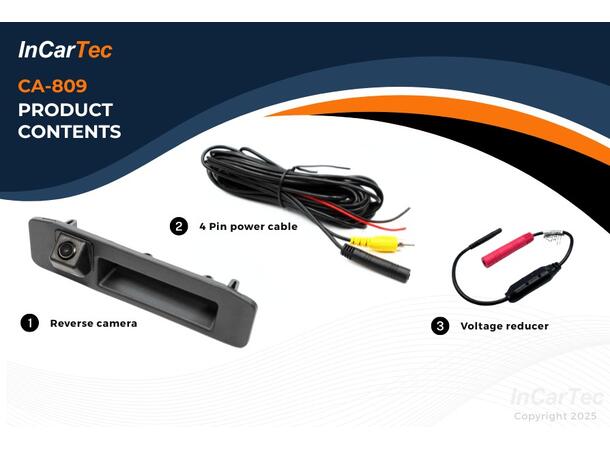 InCarTec Ryggekamera (håndtak) (CVBS) MB GLK (2013 - 2015) Se egen liste! 