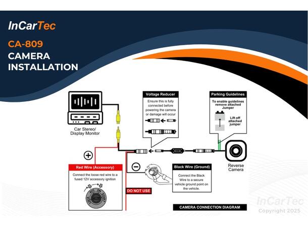 InCarTec Ryggekamera (håndtak) (CVBS) MB GLK (2013 - 2015) Se egen liste! 