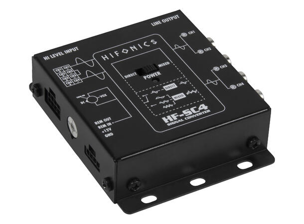 HiFonics HF-SC4-ISO høy-lav nivå adapter 4-kanals. ISO-tilkobling