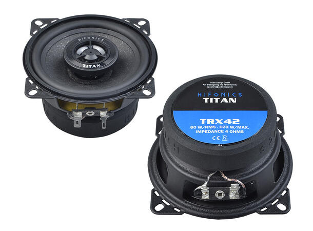 HiFonics TITAN 4" 2-veis koaxial 10 cm (4") 2-veis koaksial