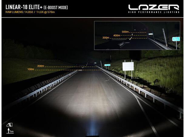 LAZER LINEAR 18 ELITE PLUS Enkel radet  Ledbar på 21", 14.284 Lumen 