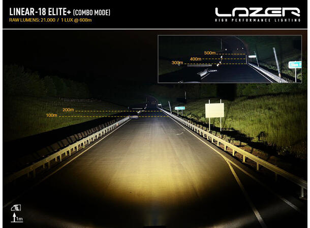 LAZER LINEAR 18 ELITE PLUS Enkel radet  Ledbar på 21", 14.284 Lumen 