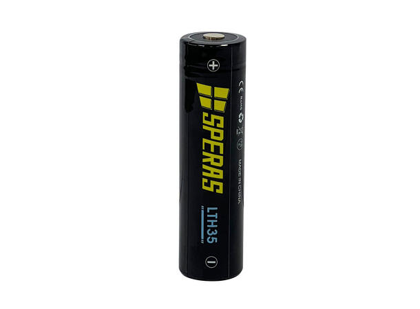Speras 18650 Li-ion oppladbart batteri 3500mAh / 18650 for lav temp!