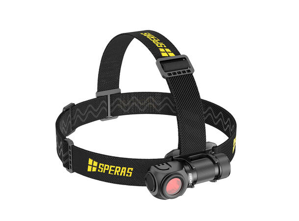 Speras SH16 lett hode/lomme/arbeidslykt 1650lm / 355 meter kastelengde