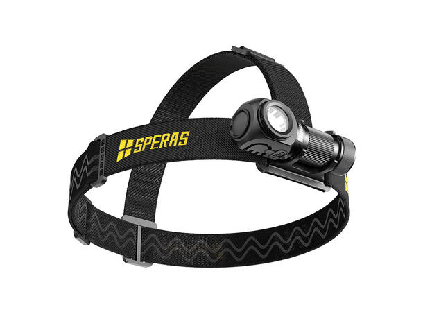 Speras SH16 lett hode/lomme/arbeidslykt 1650lm / 355 meter kastelengde