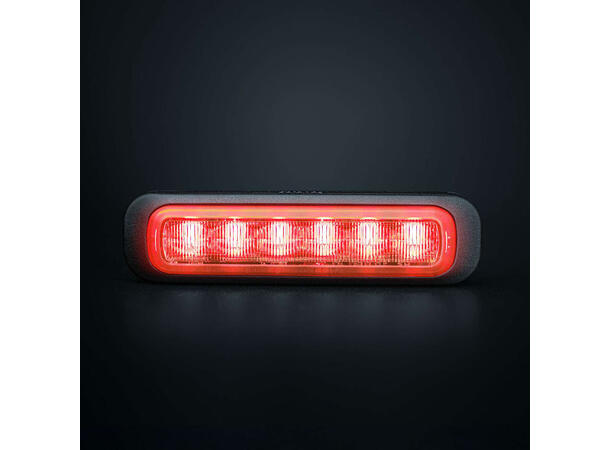 Strands Dark Knight rød varsellys 6 LED 6 LED, rød
